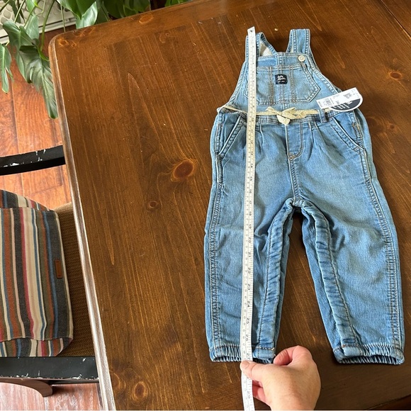 OshKosh Girl Denim Overalls. Size 24 months. - Picture 8 of 13